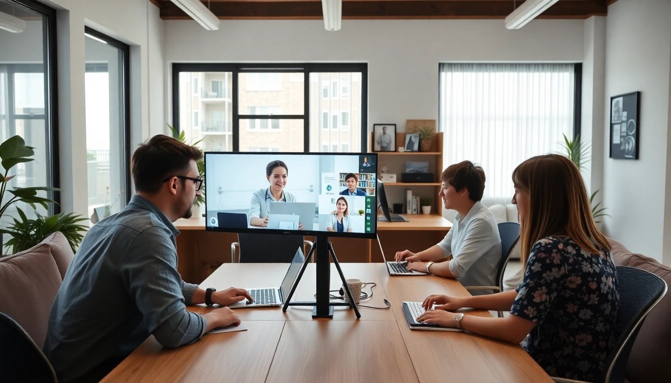 Remote tech team on video calls